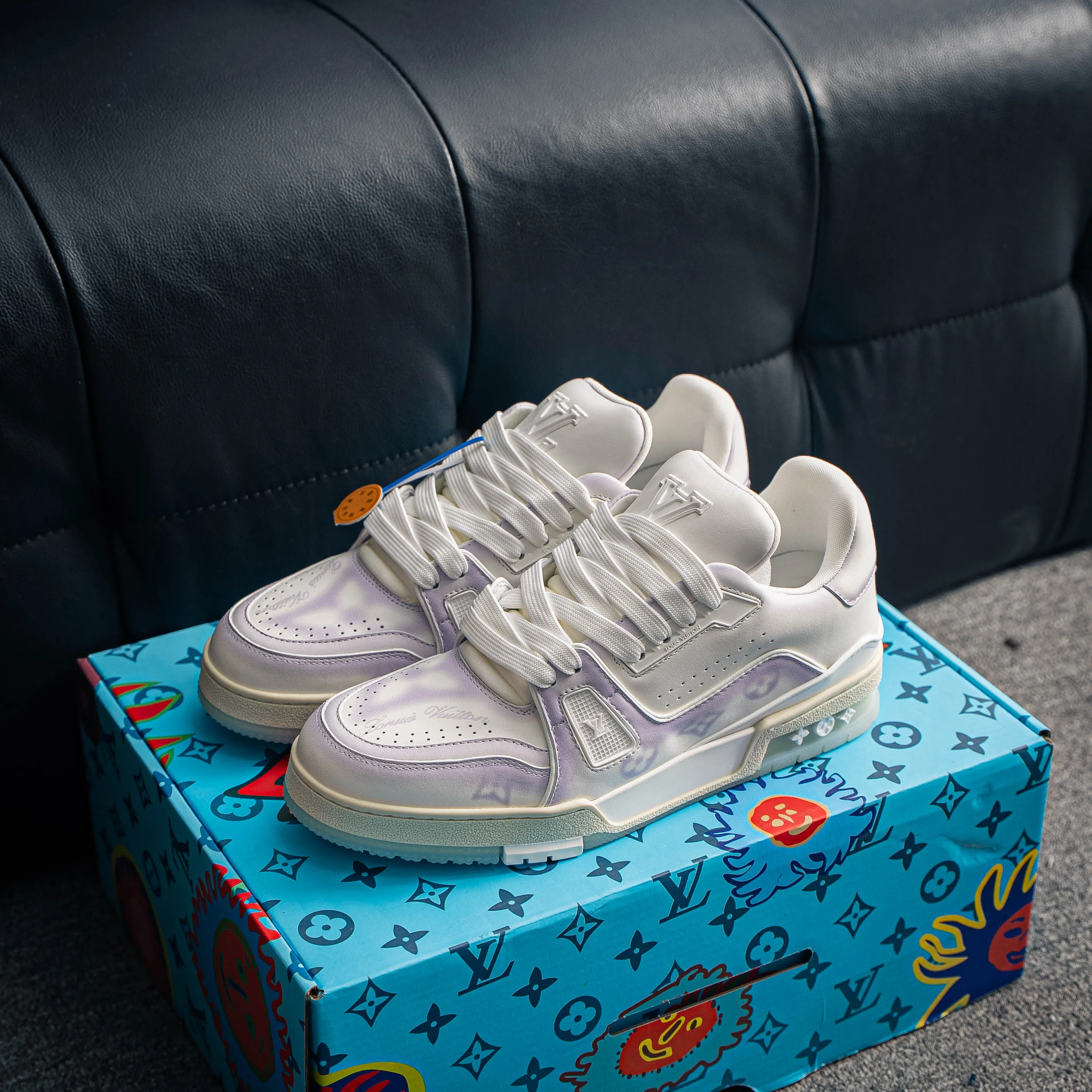 【YS 】 Louis Vuitton LV Trainer Blue ✦ ， ✦ White ， ✦ Lace-Up ，